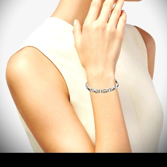 SLANE & SLANE Beautiful Sterling Silver Bangle Bracelet 41 Grams - Picture 3 of 10